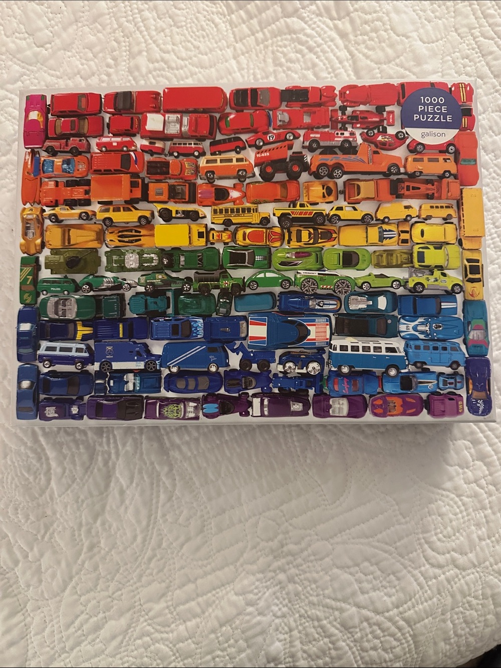 Galison 1000-Piece Rainbow Toy Cars Puzzle